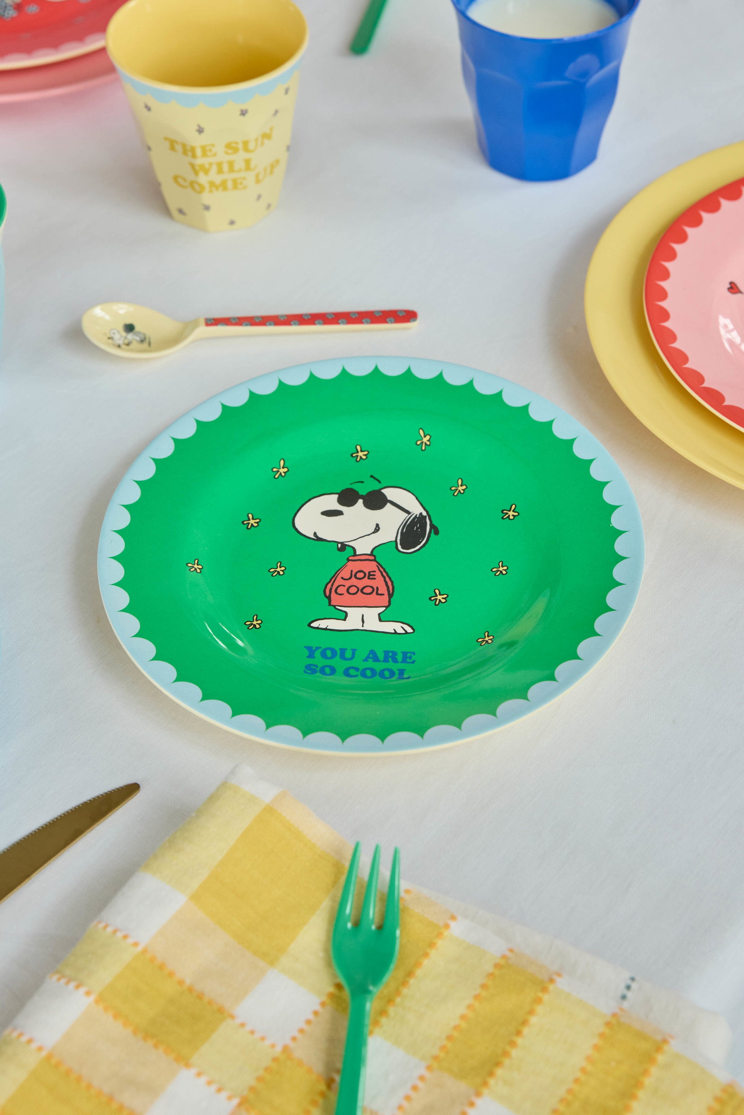 Snoopy Plate Green