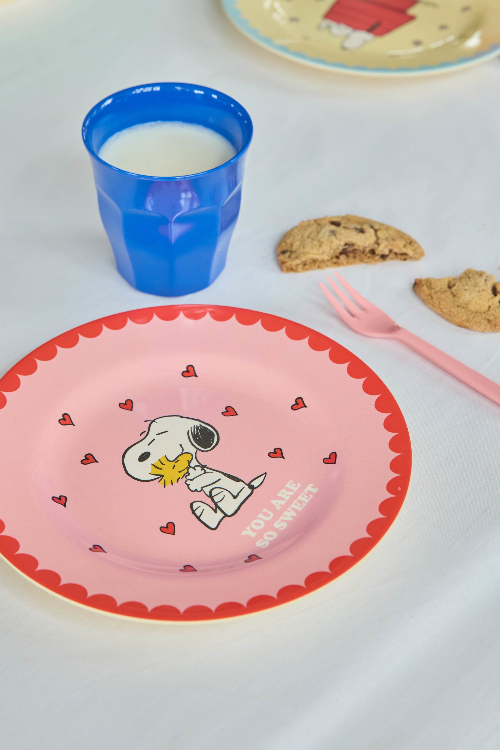 Snoopy Plate Pink