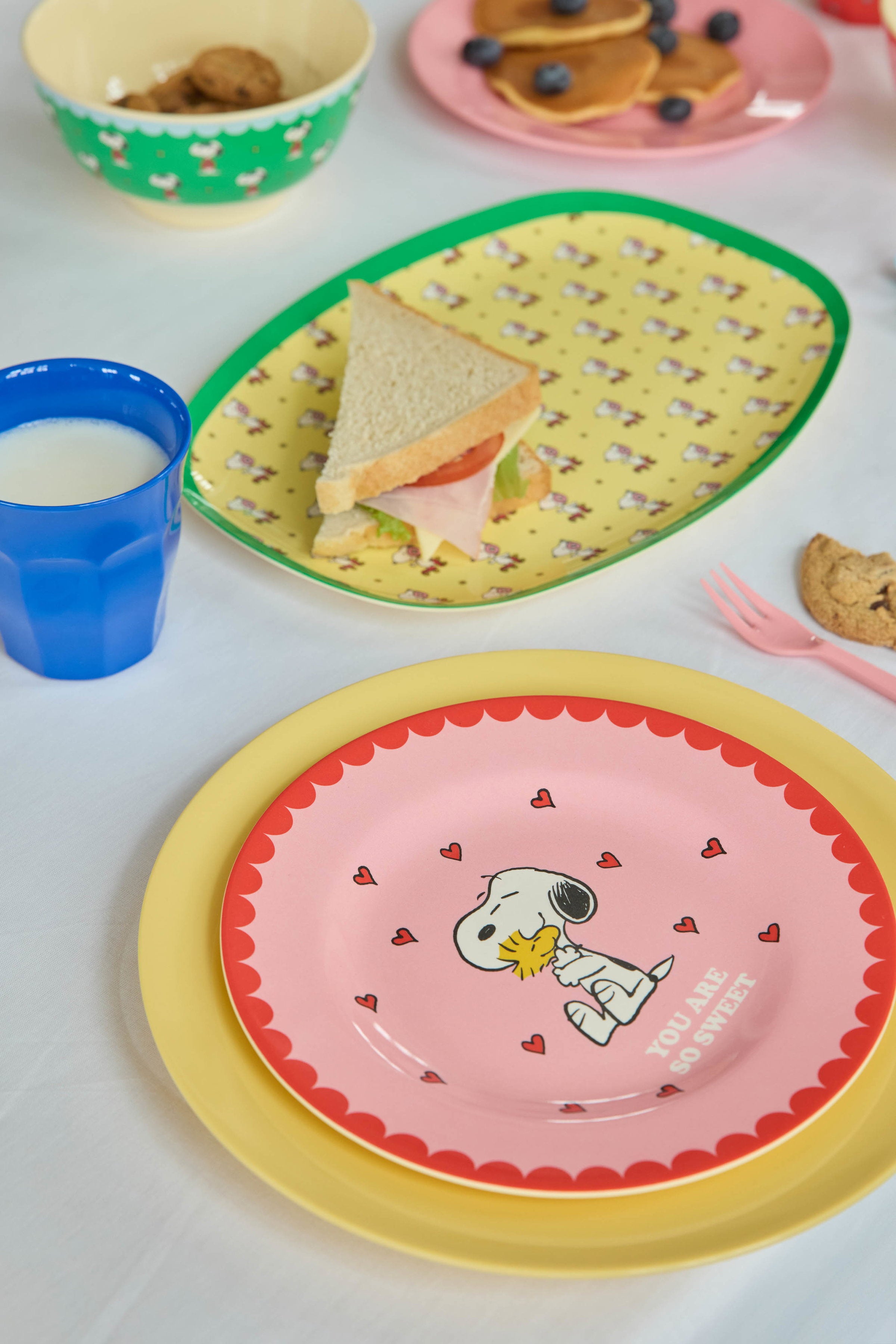 Snoopy Plate Pink