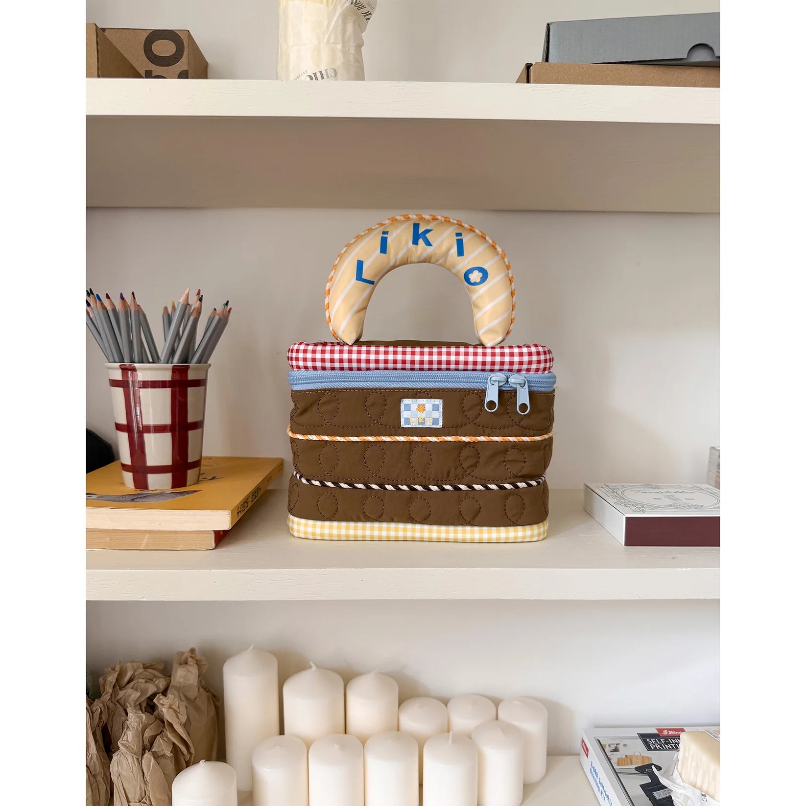 Likio Doodle Birthday Cake Makeup Bag – Dark Choco Splash