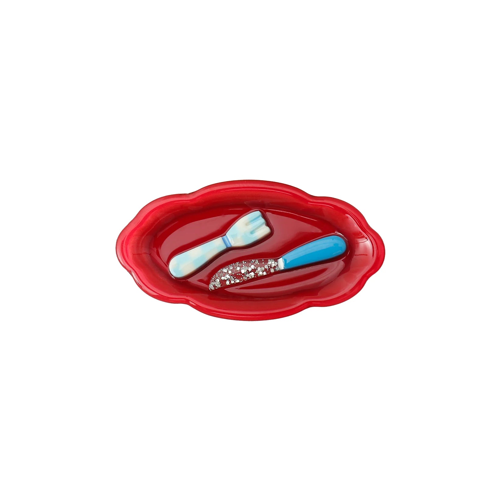 Likio Kitchen Dishplate Hair Clip – Bell Pepper Red Plate