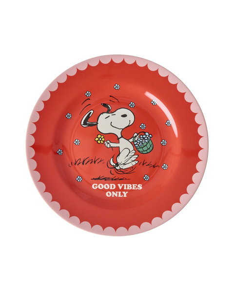 Snoopy Plate Red