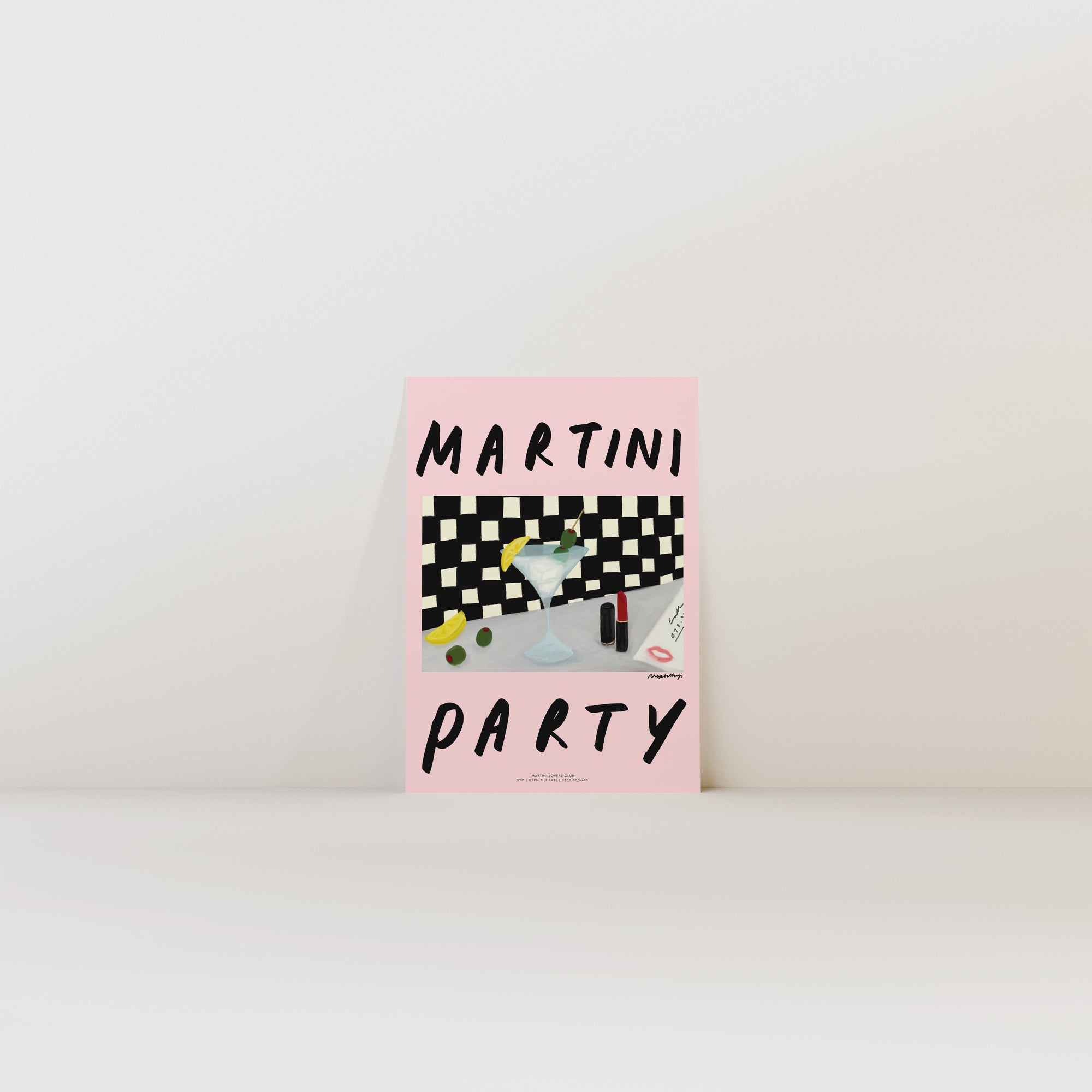 Martini Party Print - Pink