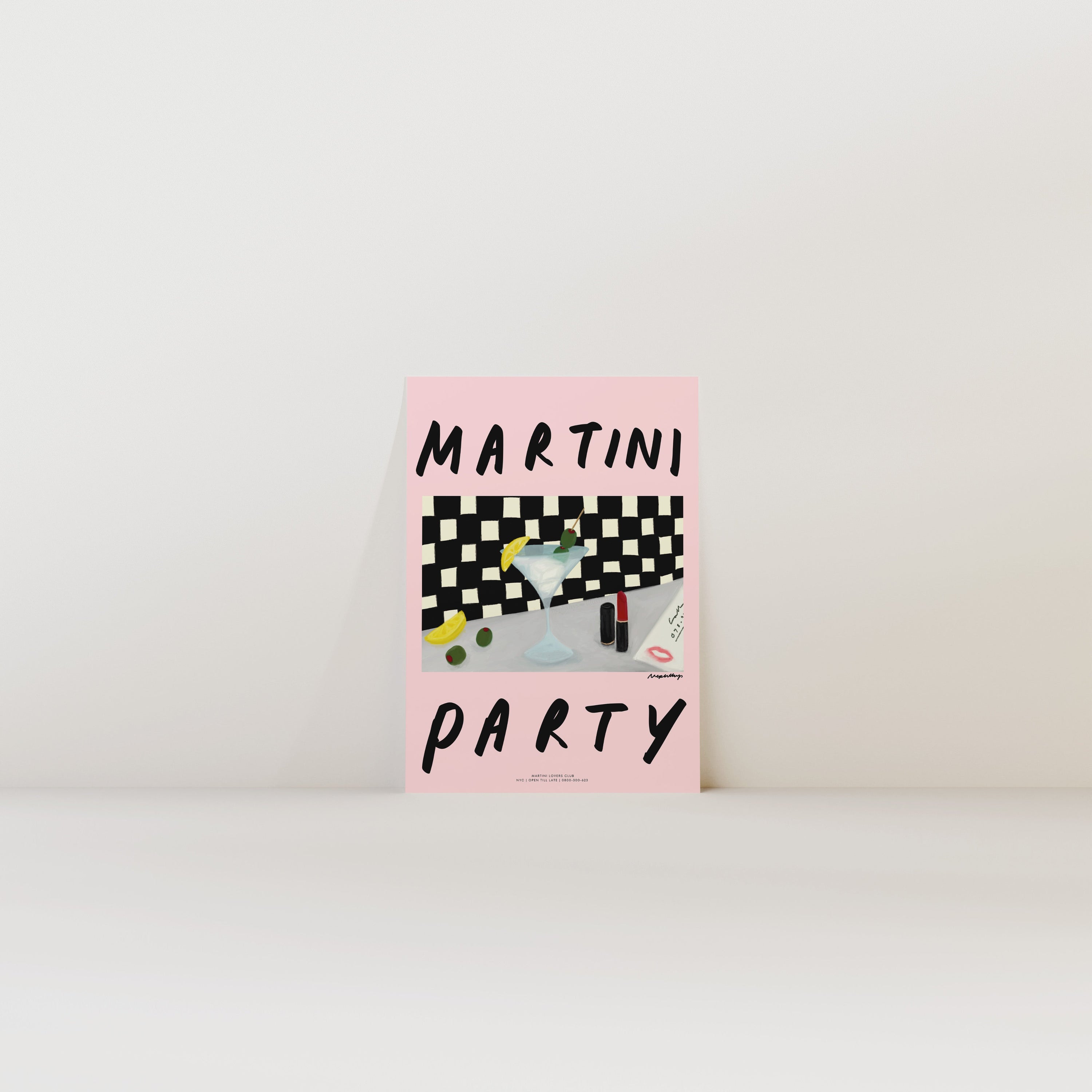 Martini Party Print - Pink