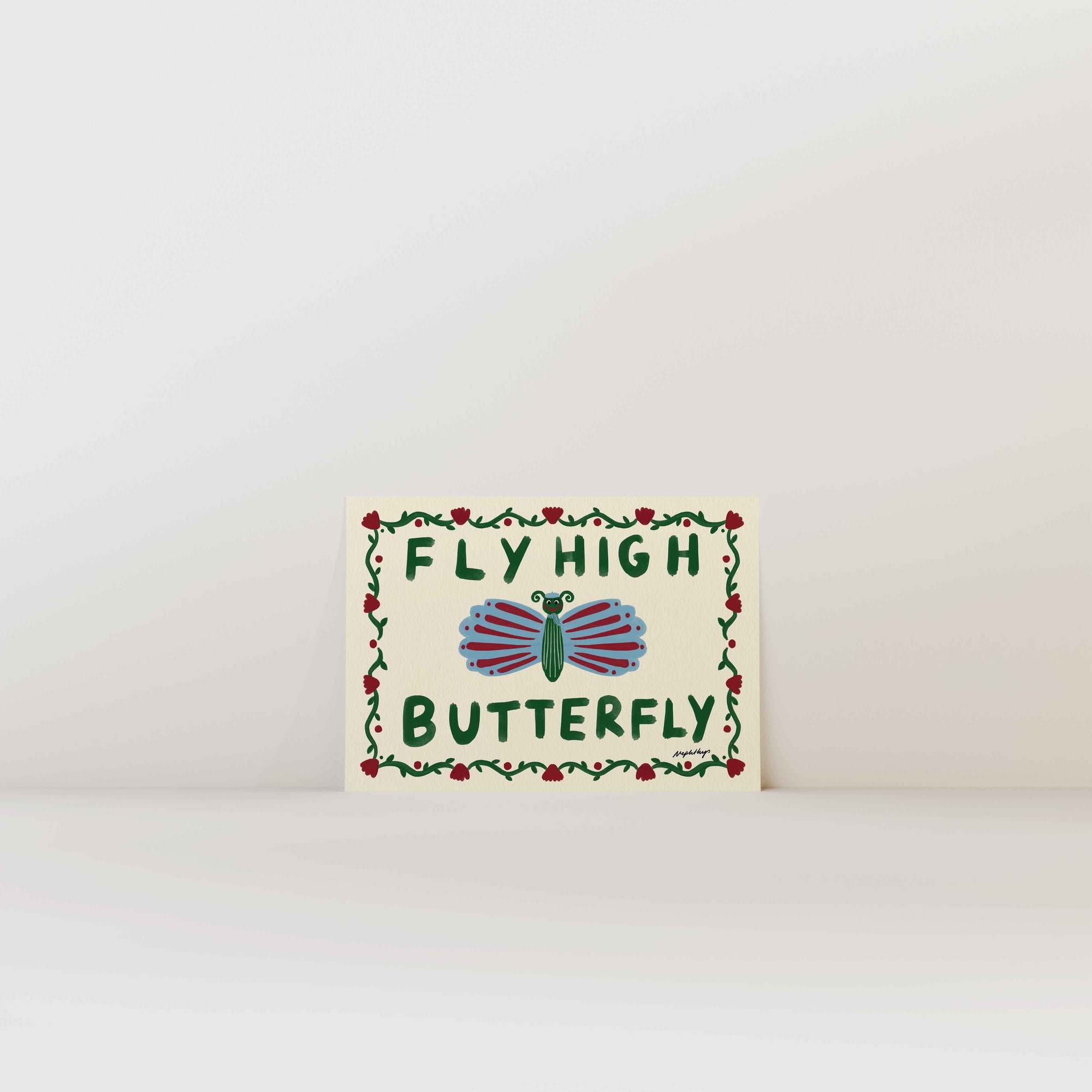 Fly High Butterfly Print - A4