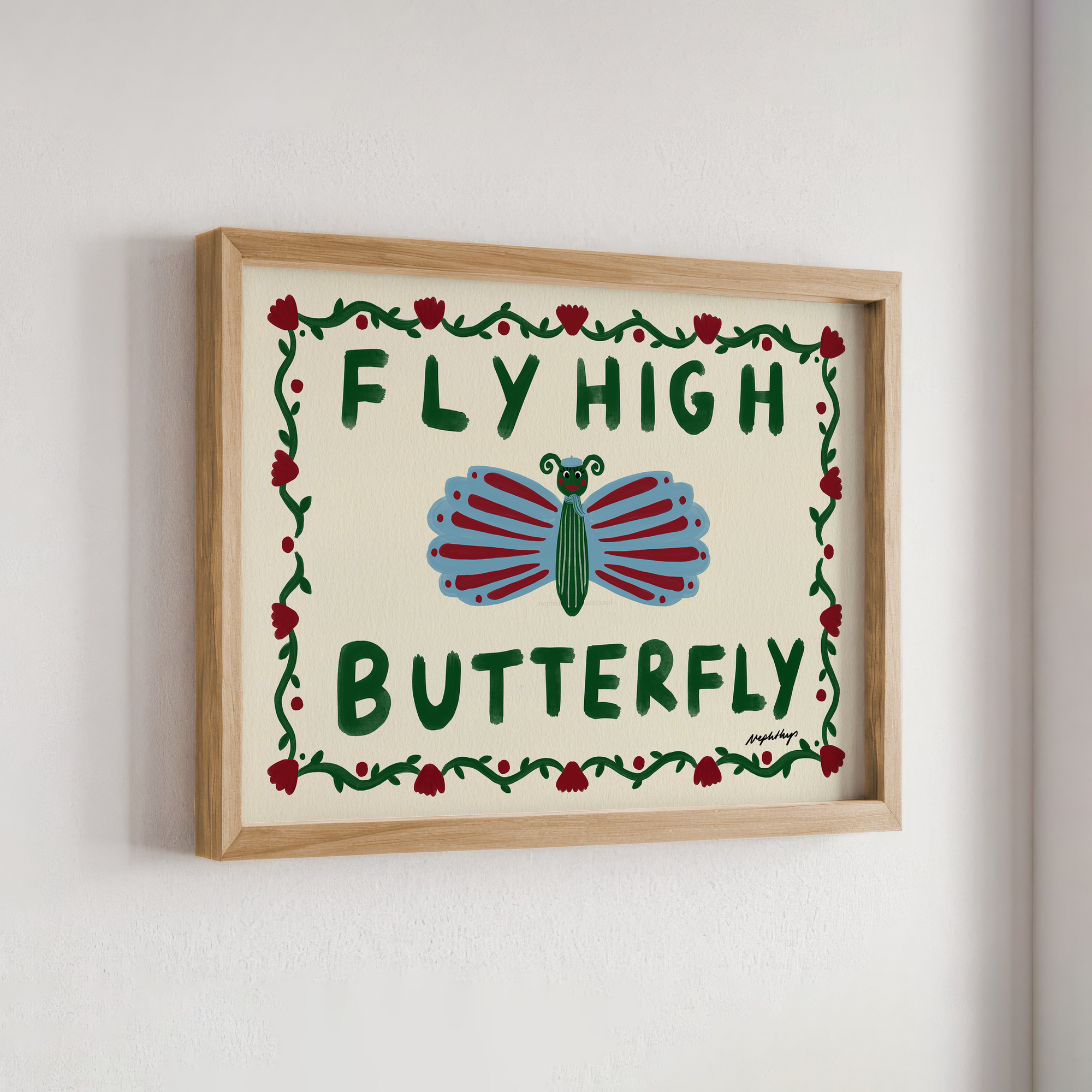 Fly High Butterfly Print - A4