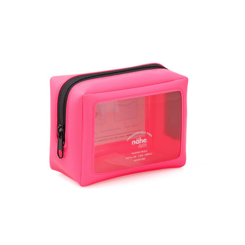 Hightide Nahe Packing Pouch with clear front in neon pink
