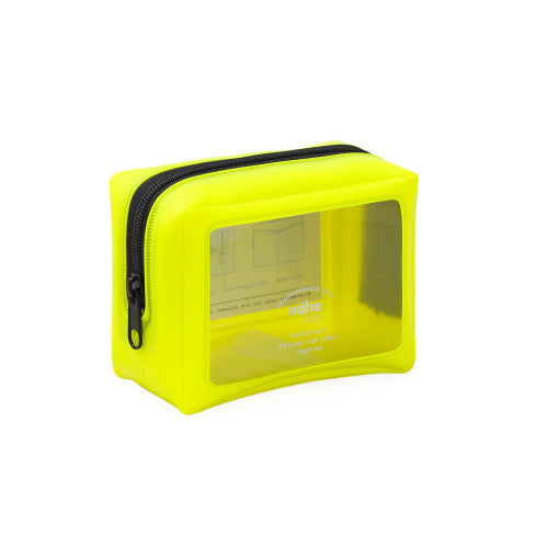 Hightide Nahe Packing Pouch with clear front in neon yellow