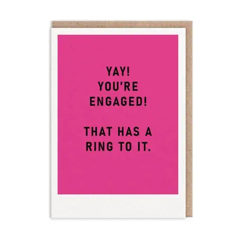 Its Got A Ring To It Engagement Card