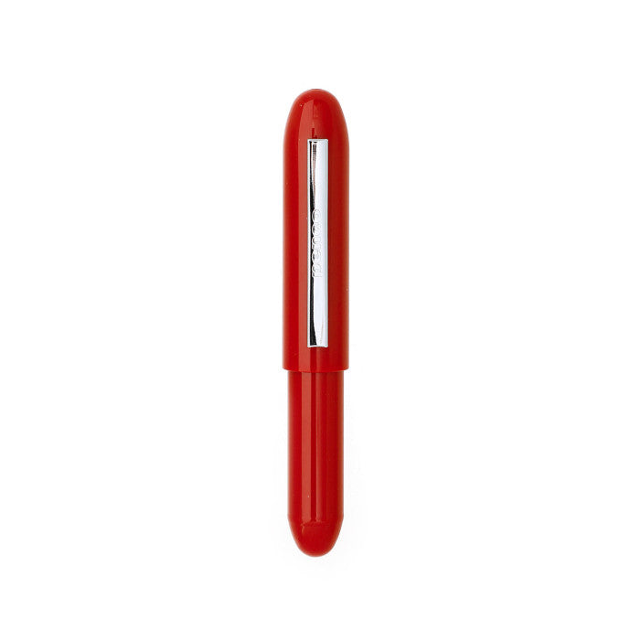 Hightide Penco Bullet ballpoint pen in red brushed metal
