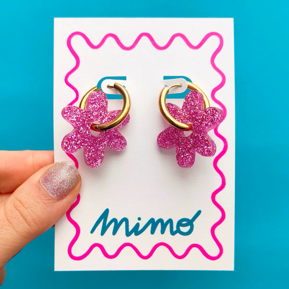 Flower Hoops - Party Pink