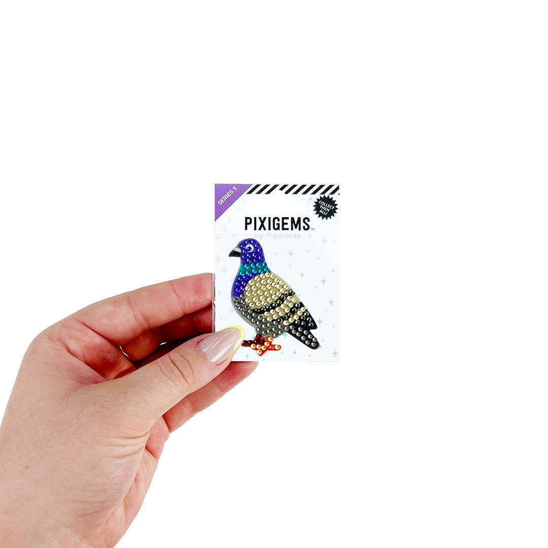 Presley Pigeon Pixigem sticker and collector card