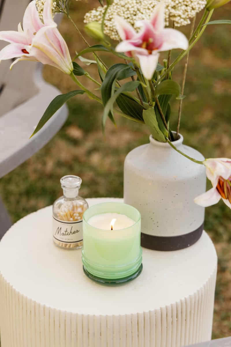 Stack Glass Candle - Minty Verde