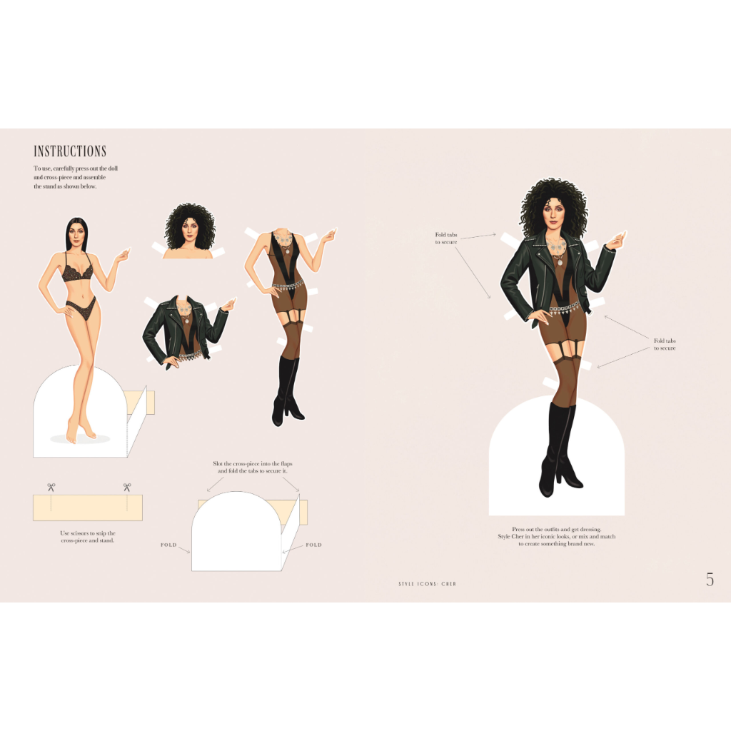 Style Icons Cher - A Dress Up Paper Doll Book