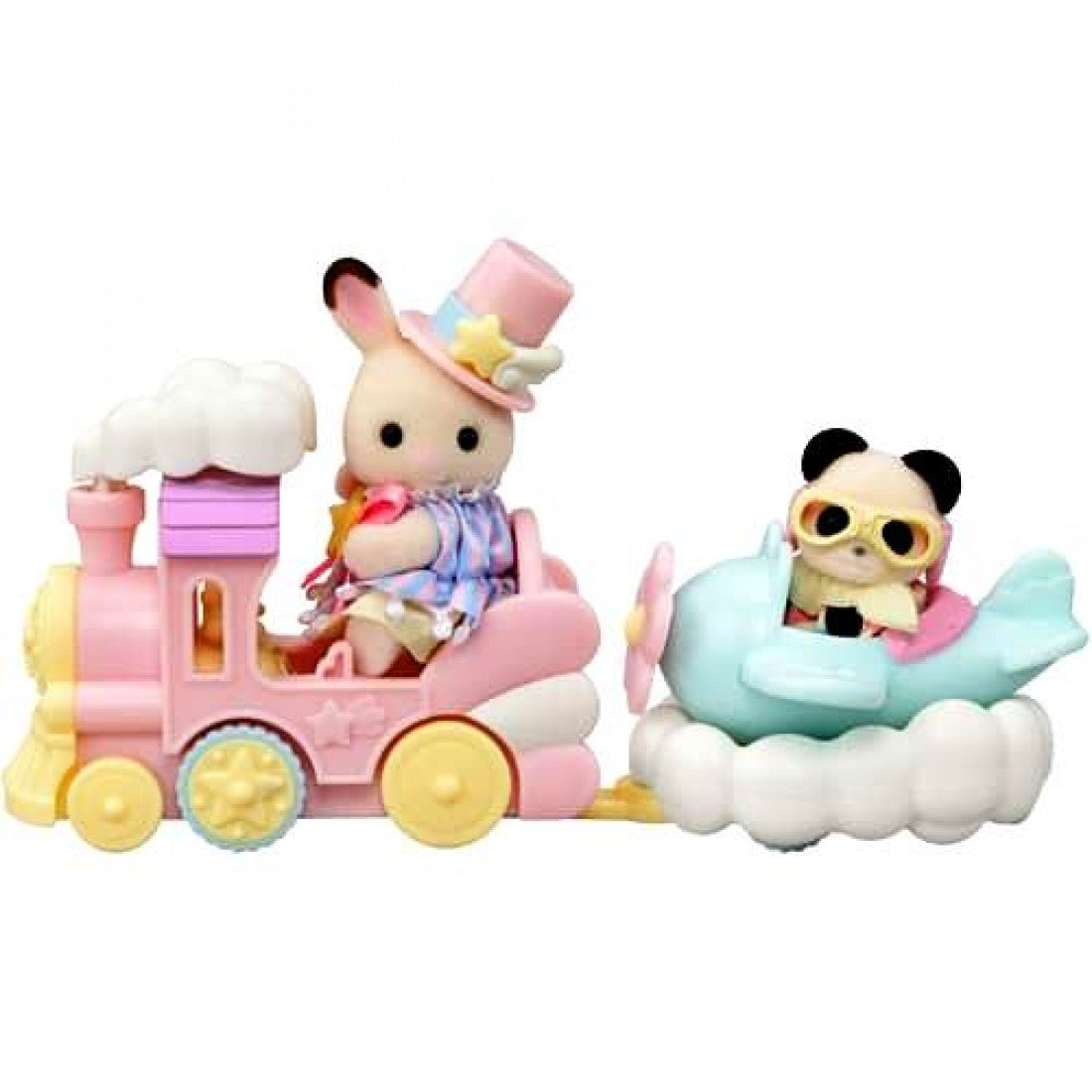 Sylvanian Families Amusement Park Ride Set – Plane & Train