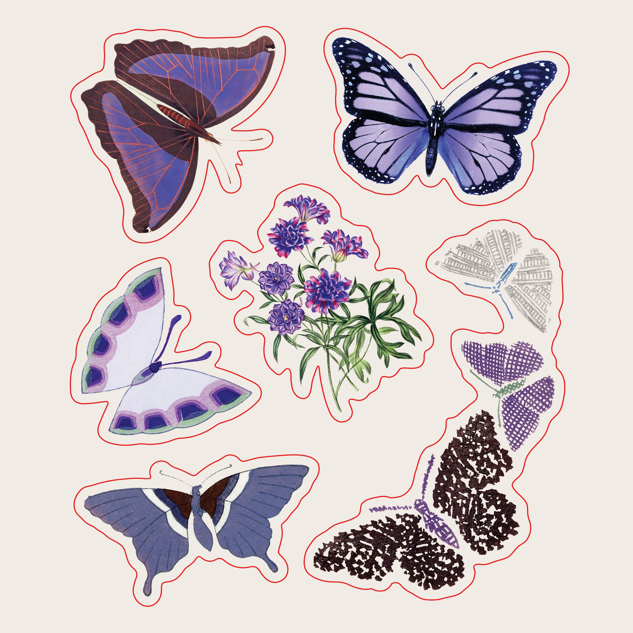 The Sticker Treasury of Blooms and Butterflies