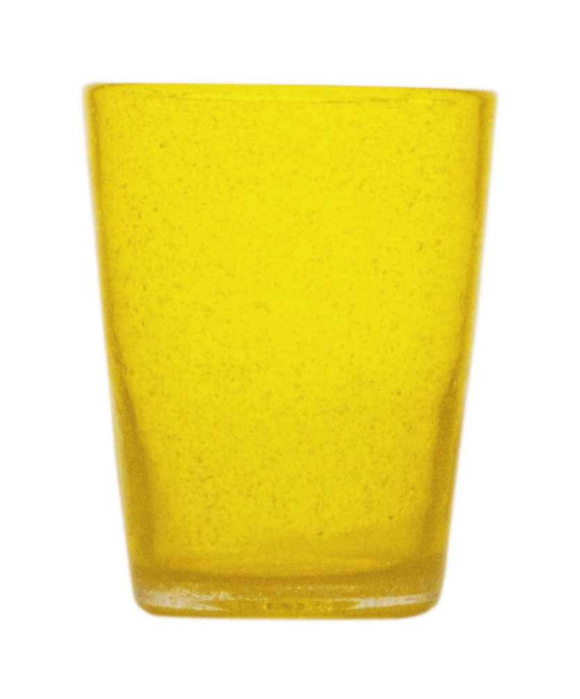 Memento Glass Tumbler - Yellow Transparent