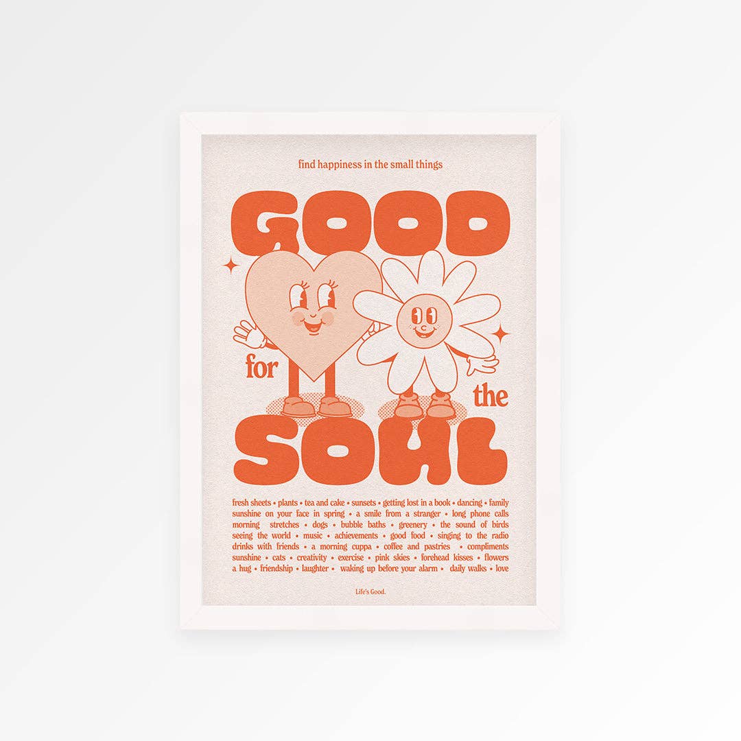 Good For The Soul Print: Green / Unframed / A4