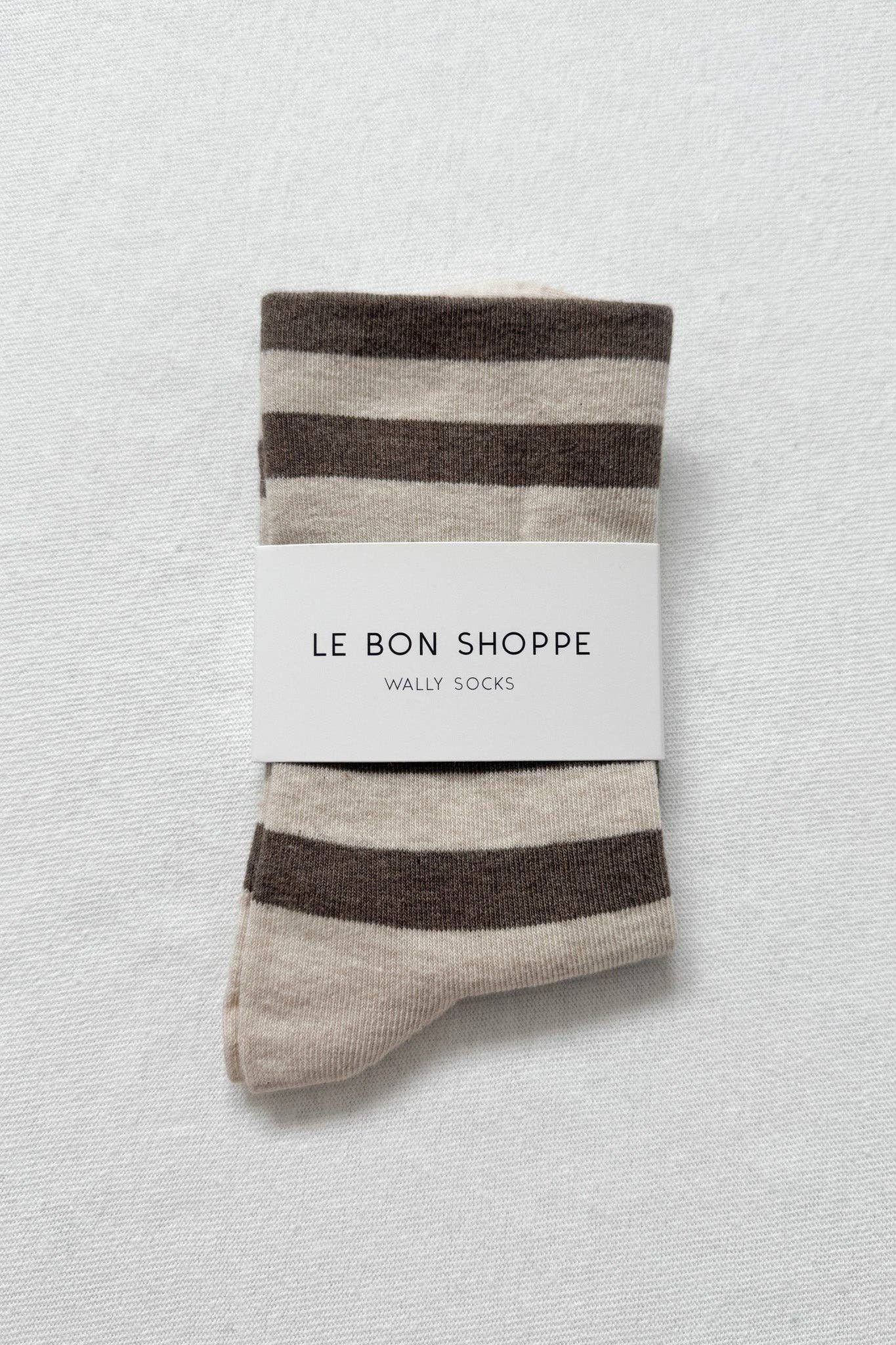 Le Bon Shoppe Wide Wally Socks - Navy Stripe