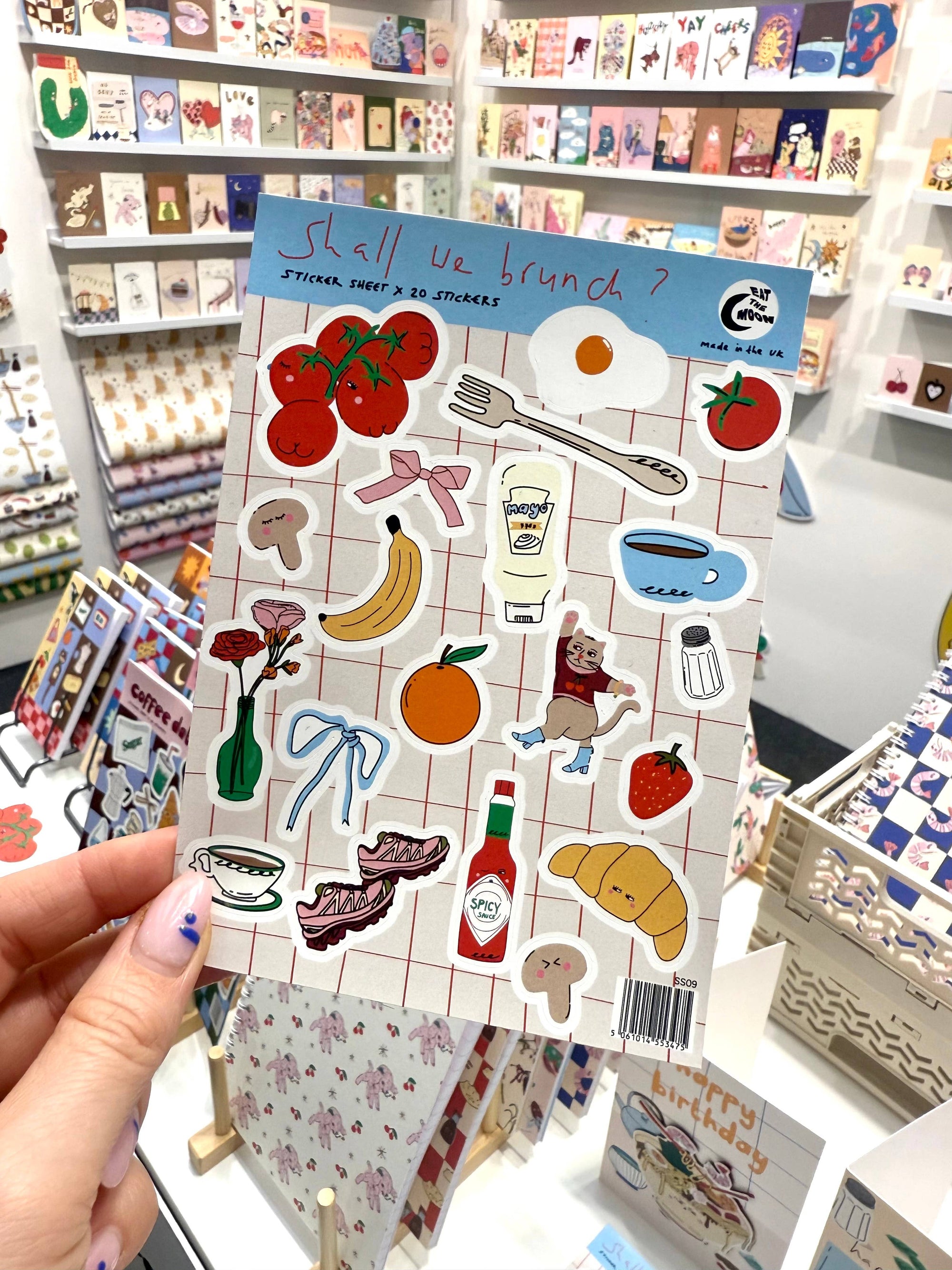 Eat The Moon A6 Sticker Sheet -  Shall we brunch?