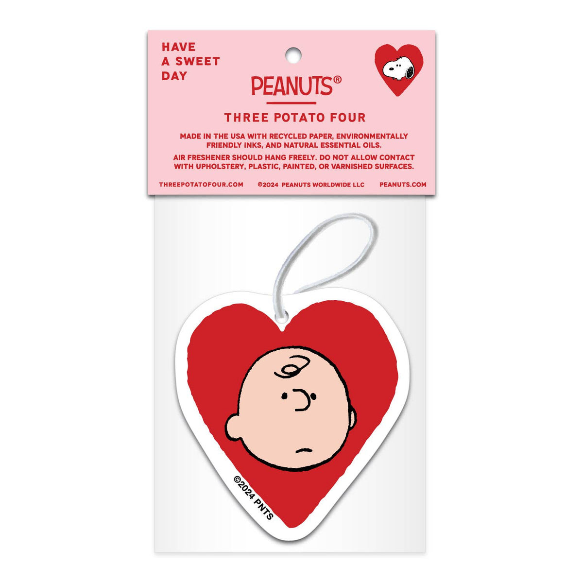 Snoopy Heart Air Freshener by Three Potato Four, styled shot