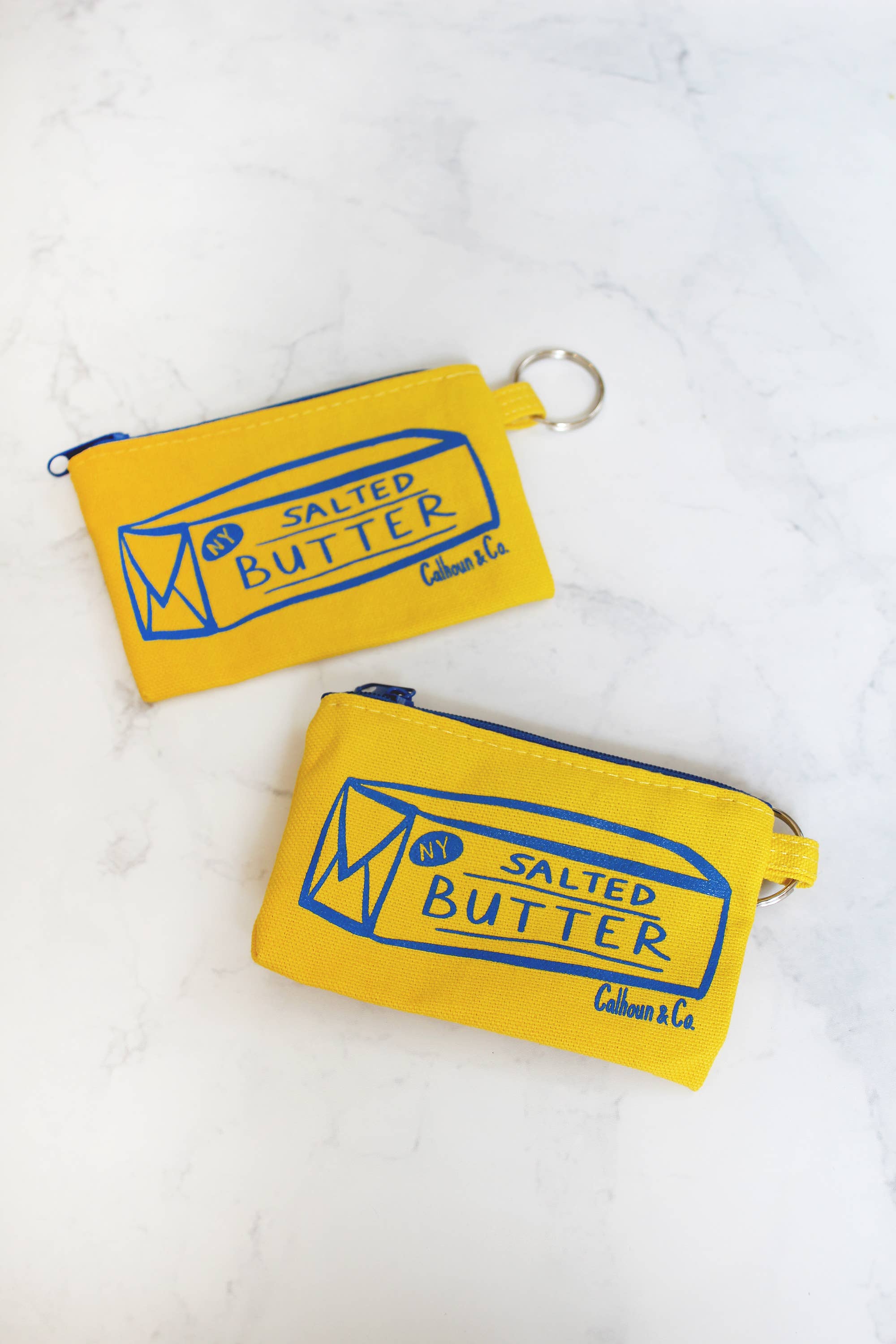 Butter Zipper Card Pouch with Keyring