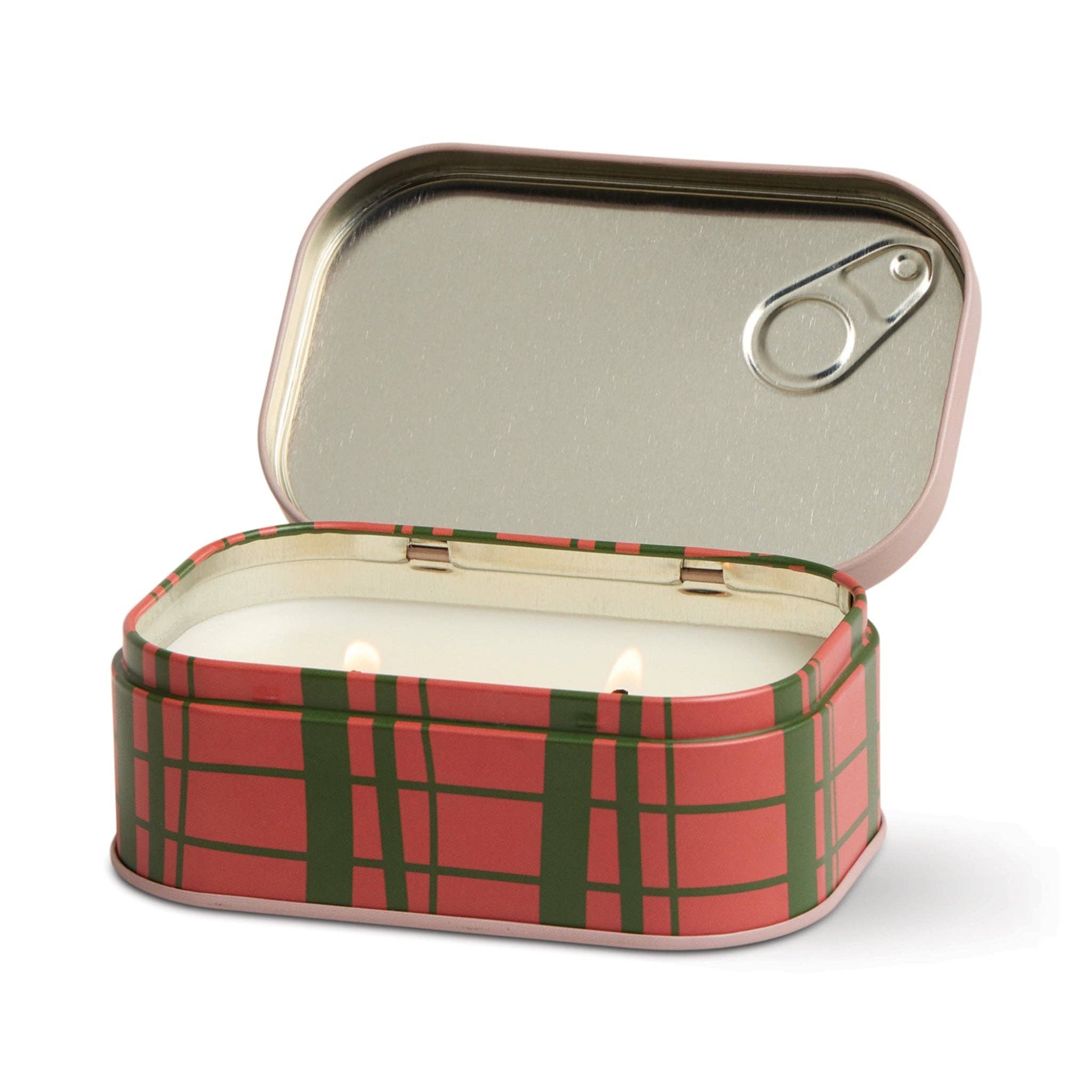 Paddywax Bistro strawberry tin candle, lifestyle shot