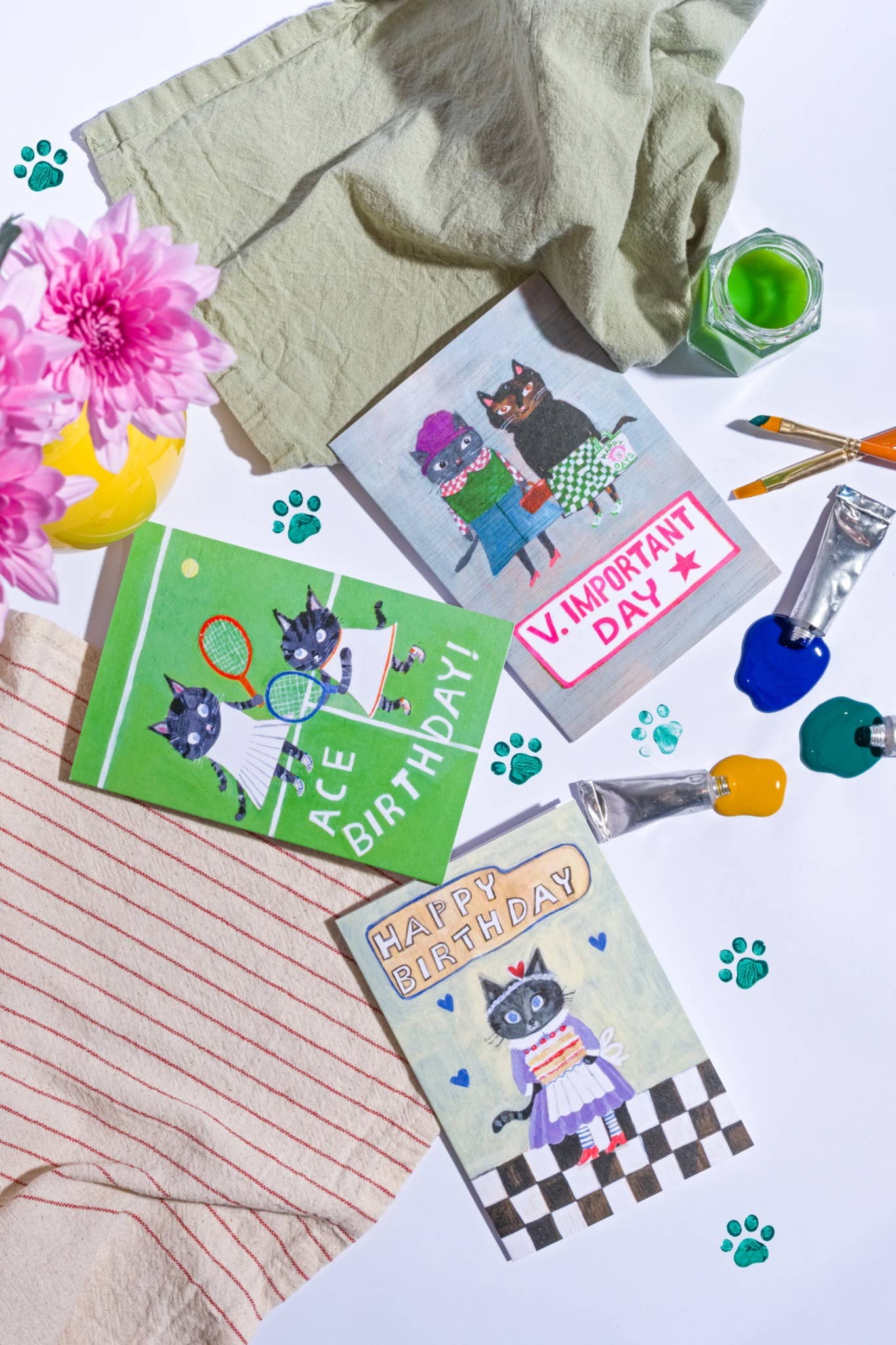 Cottage Cats New Home Card | New House Card | Moving Card
