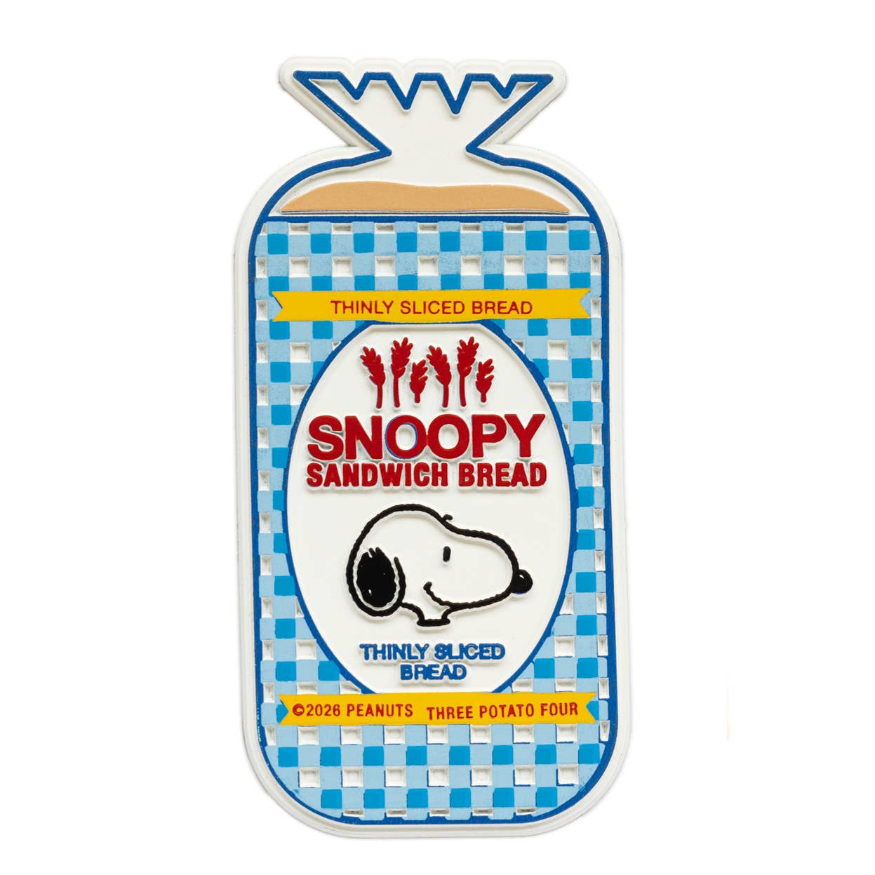 Snoopy Bread Fridge Magnet by Three Potato Four, product shot