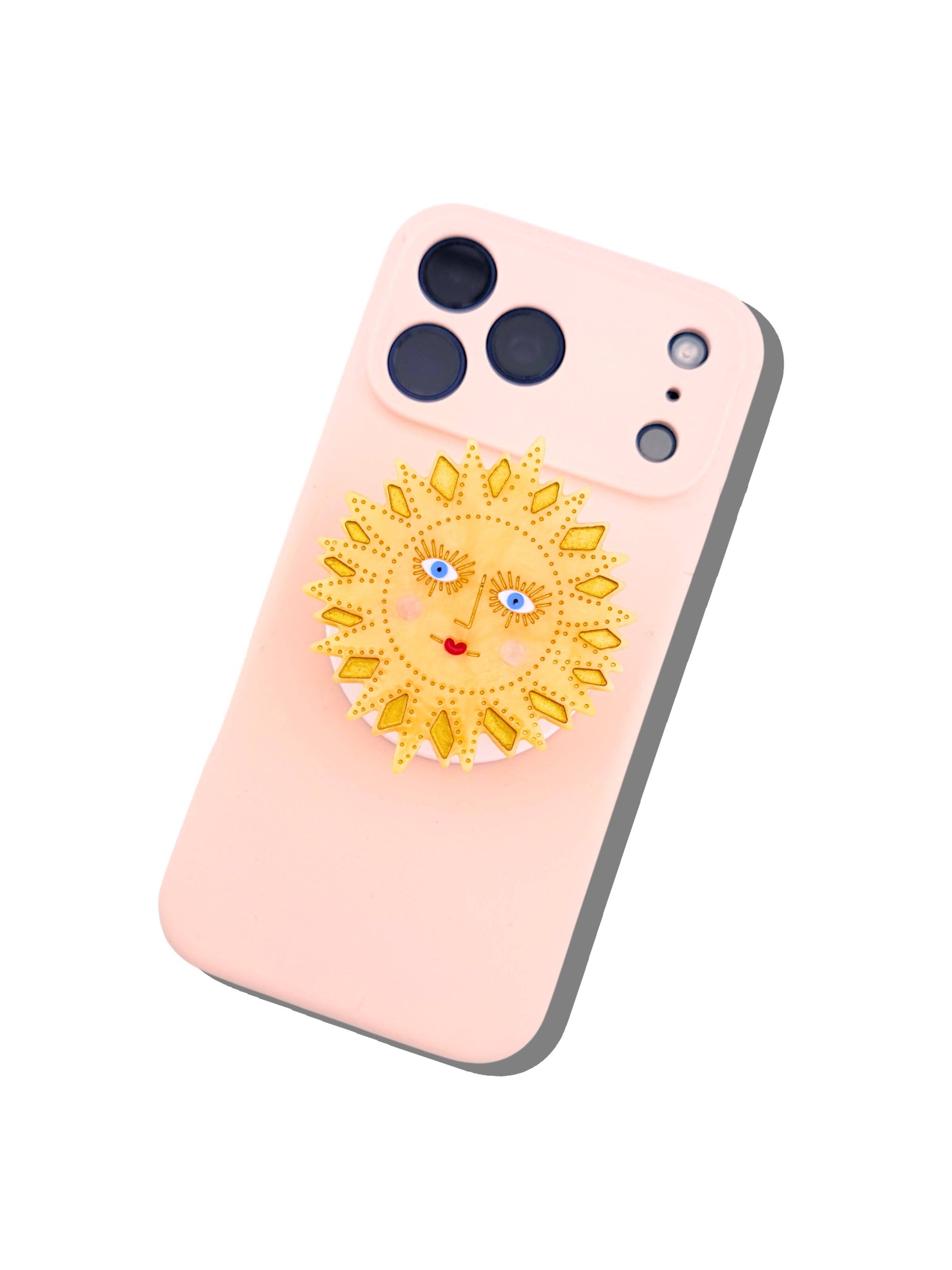 Hand-painted Celestial Sun GripCharm | Eco-Friendly