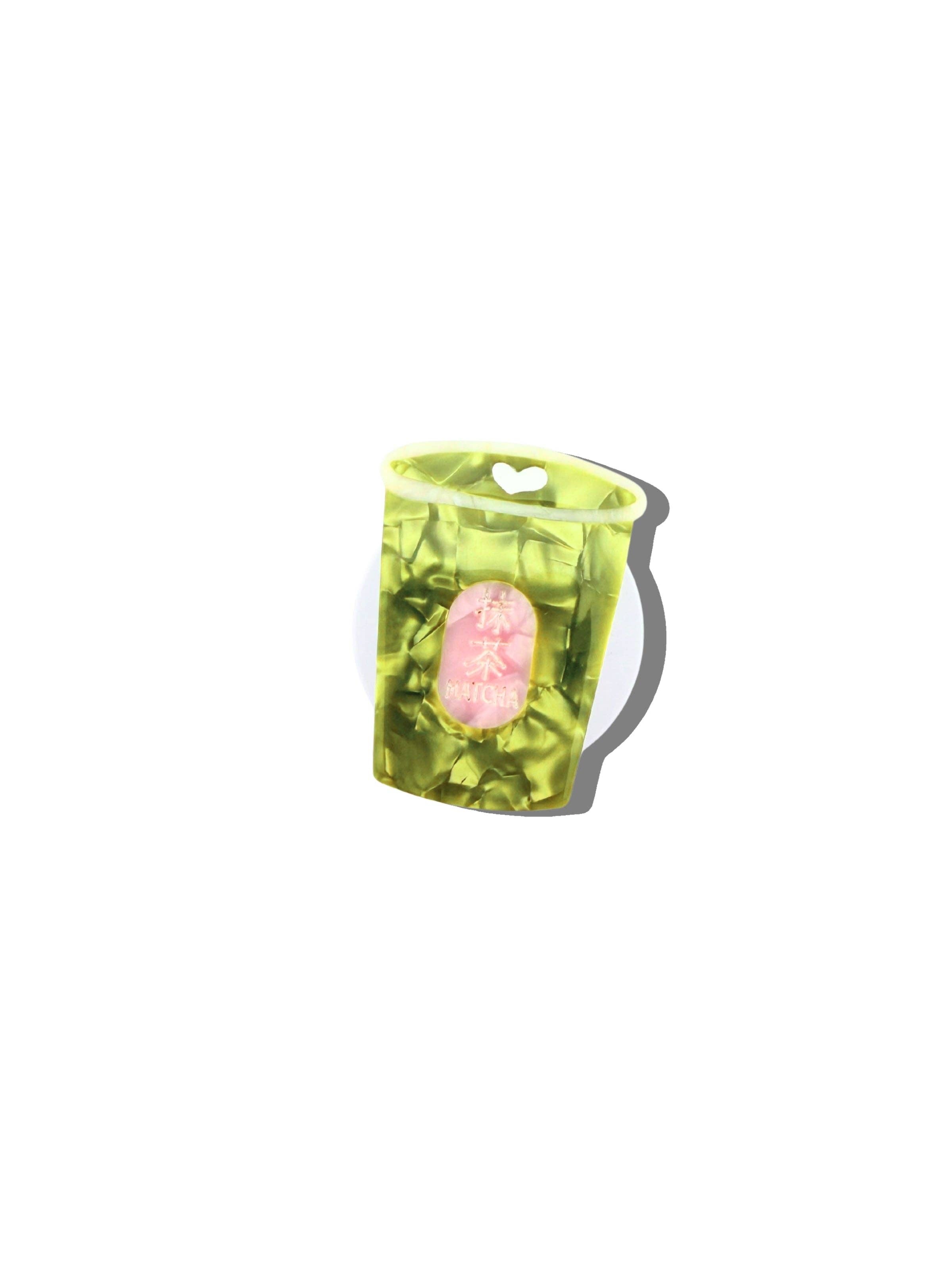 Hand-painted Phone Grip Charm | Matcha | Eco Friendly