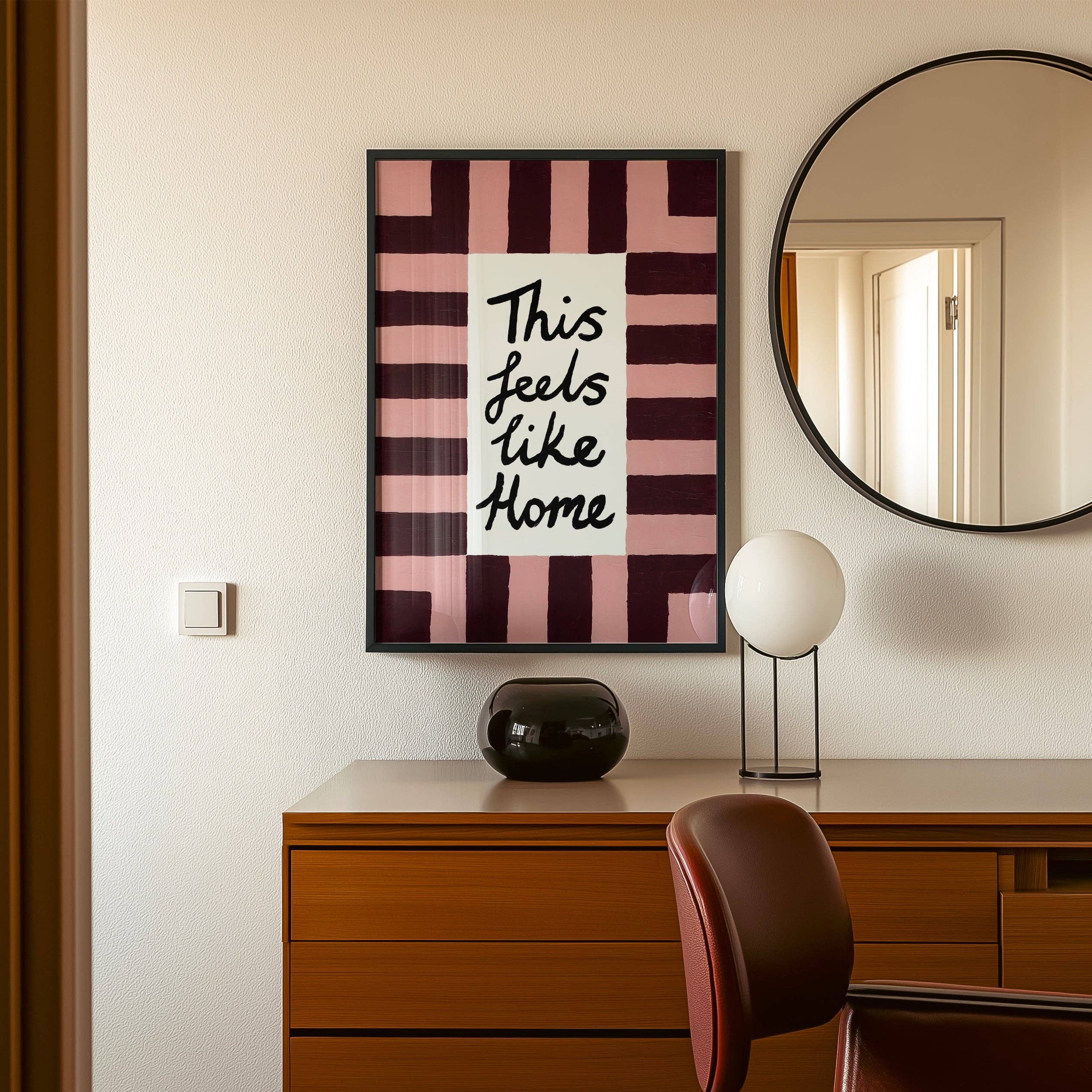 This Feels Like Home Hand Painted Print: A4