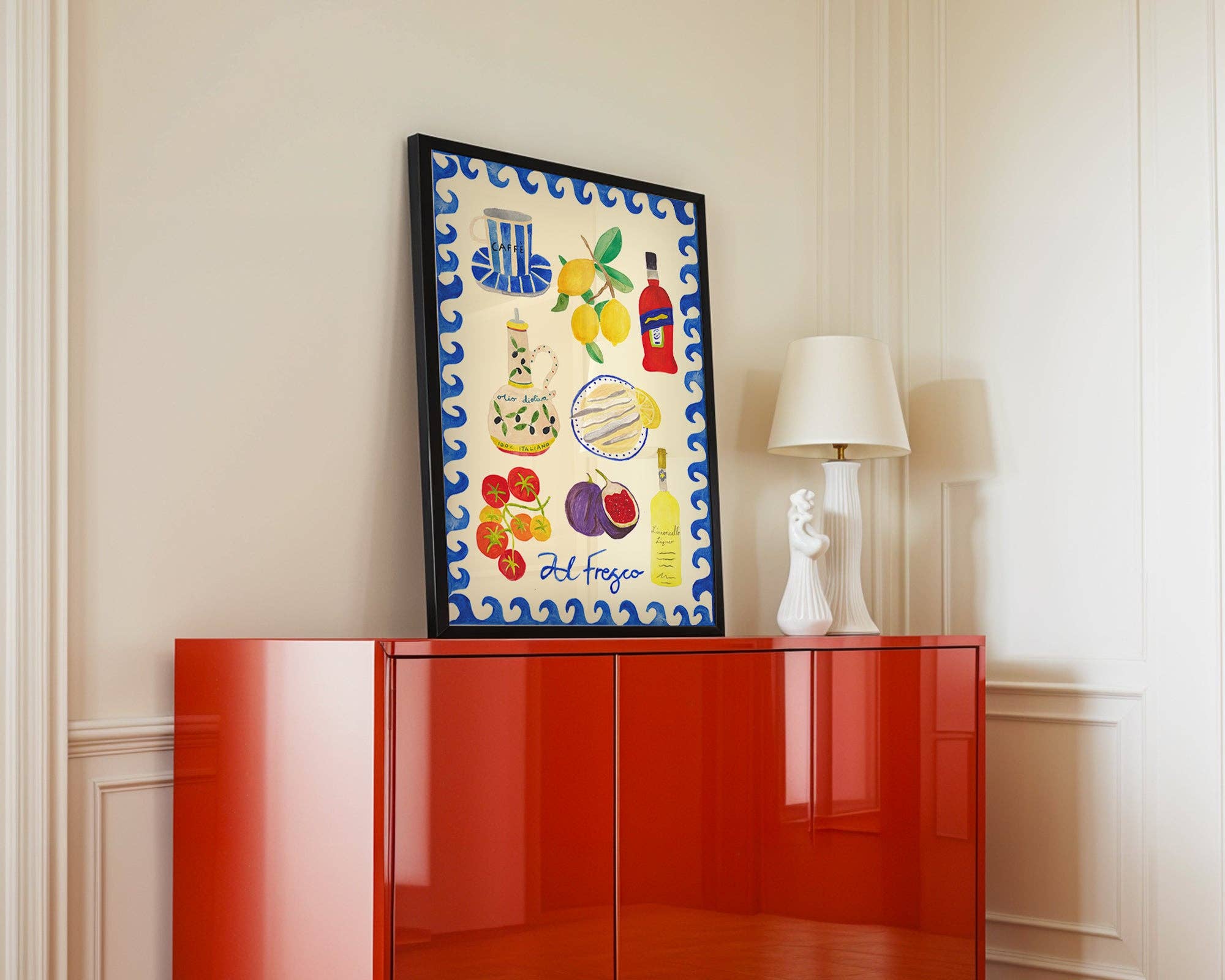 Alfresco Hand Painted Print - Proper Good Modern Love Store Glasgow