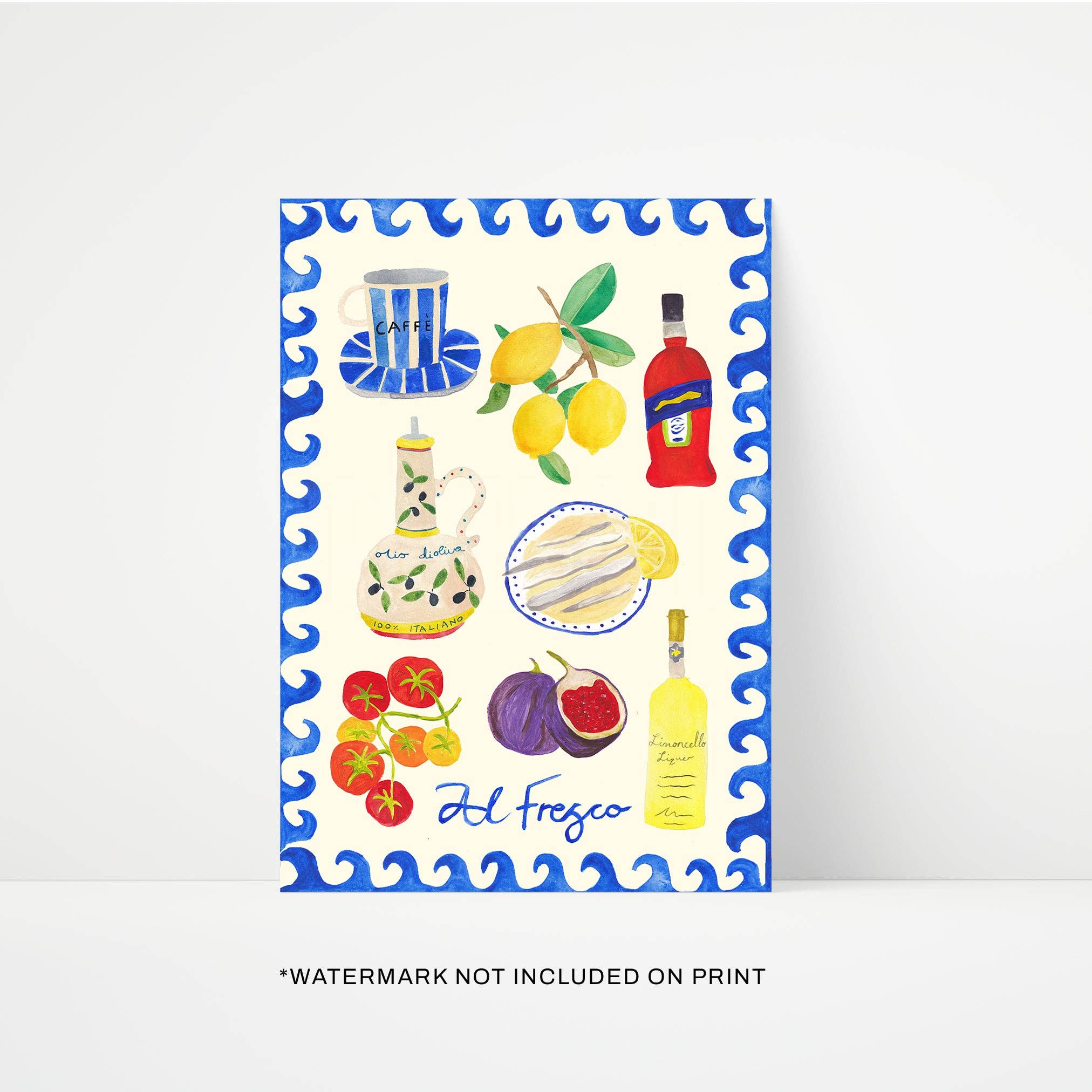 Alfresco Hand Painted Print - Proper Good Modern Love Store Glasgow