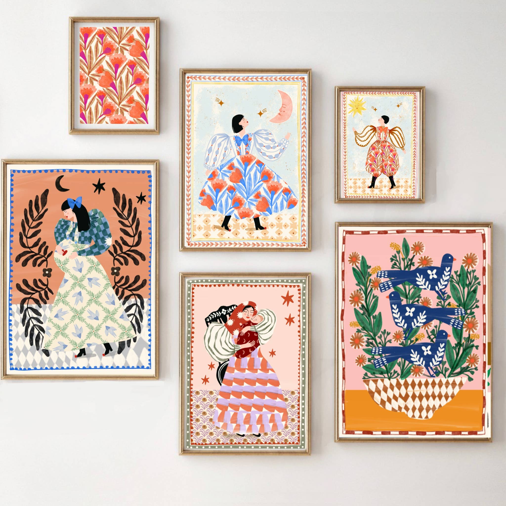 Folk Mum - A5 - art Carole Hillman Modern Love Store Glasgow