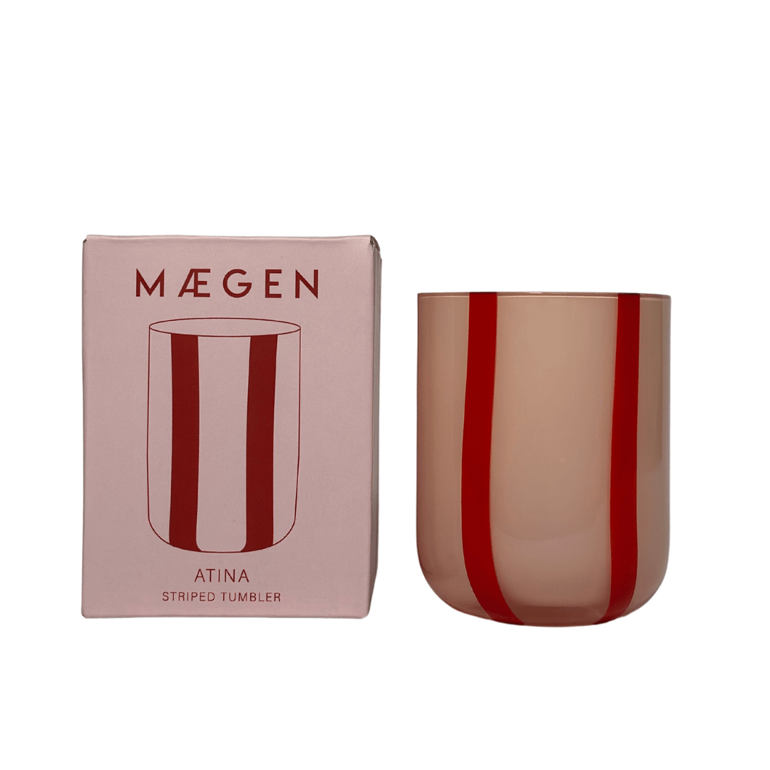 Atina Glassware: Pink & Red - MÆGEN Modern Love Store Glasgow