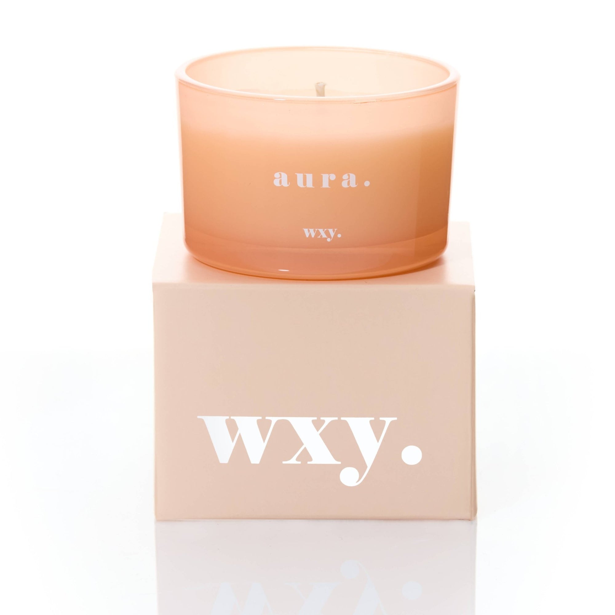Aura 3oz Candle - White Woods + Amber - wxy. Modern Love Store Glasgow