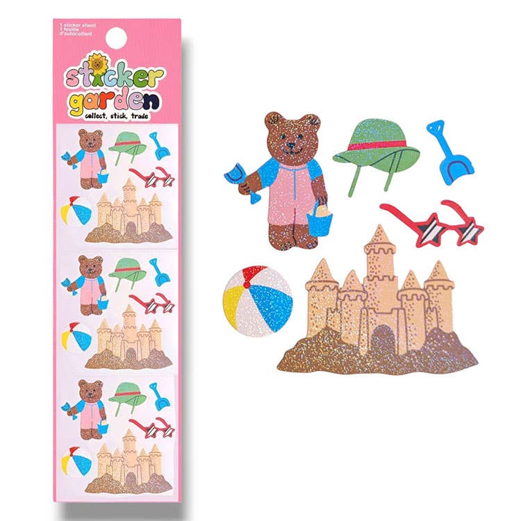 Twinkle Bear at the Beach Sticker Sheet