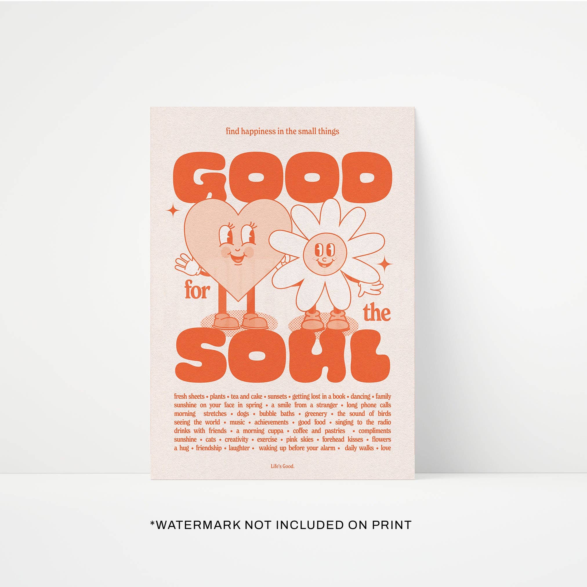 Good For The Soul Print: Green / Unframed / A4