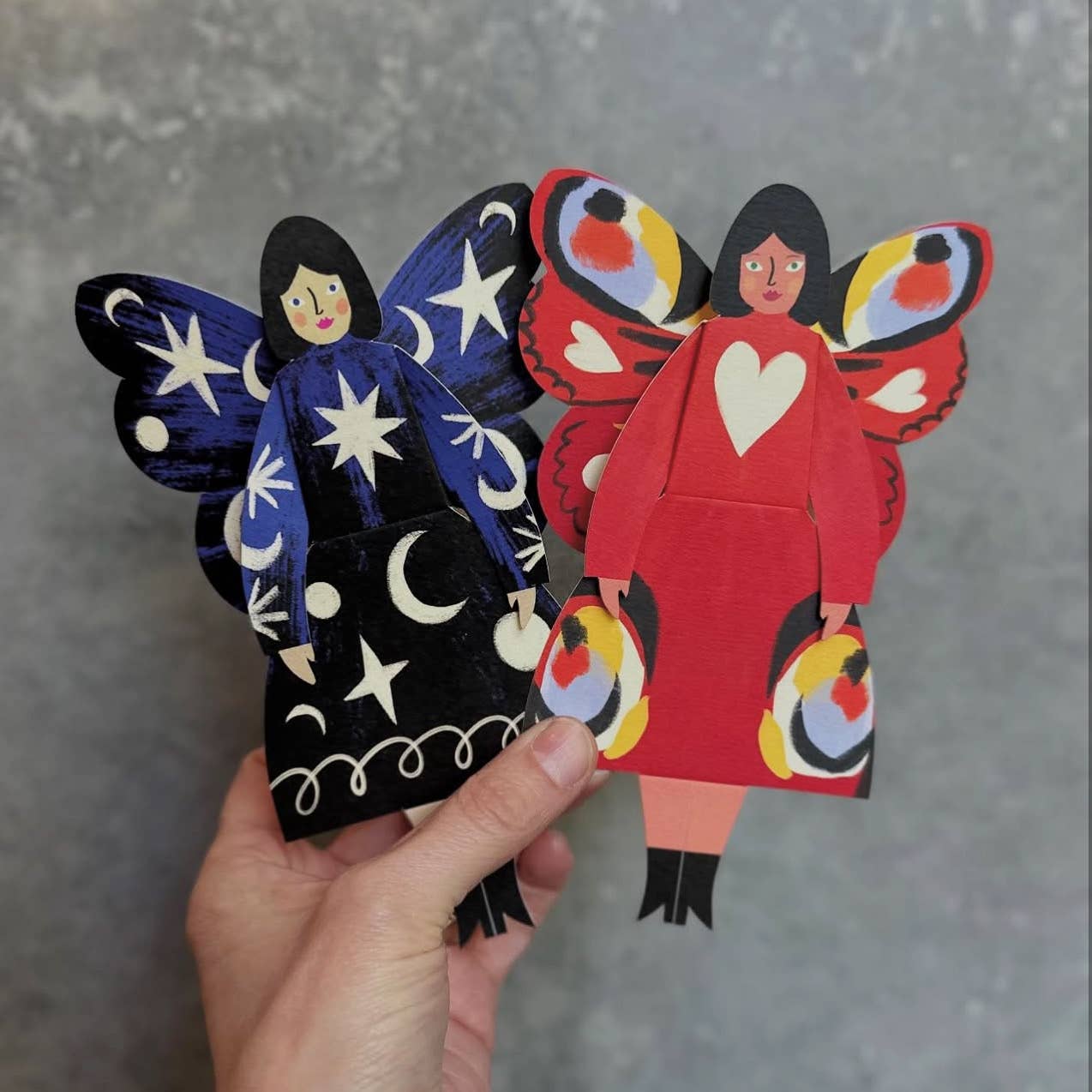 Butterfly Woman Cosmic card, detail
