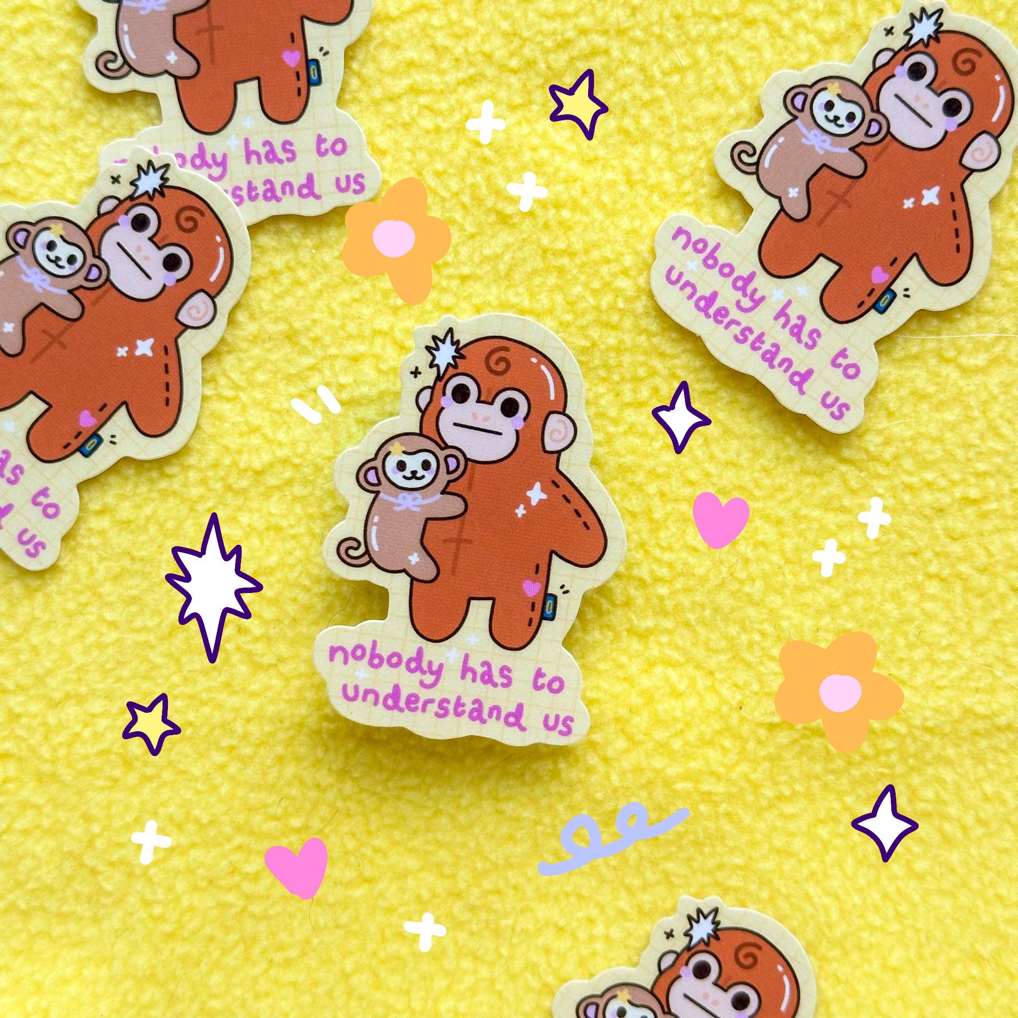 Punch The Monkey Mini Sticker