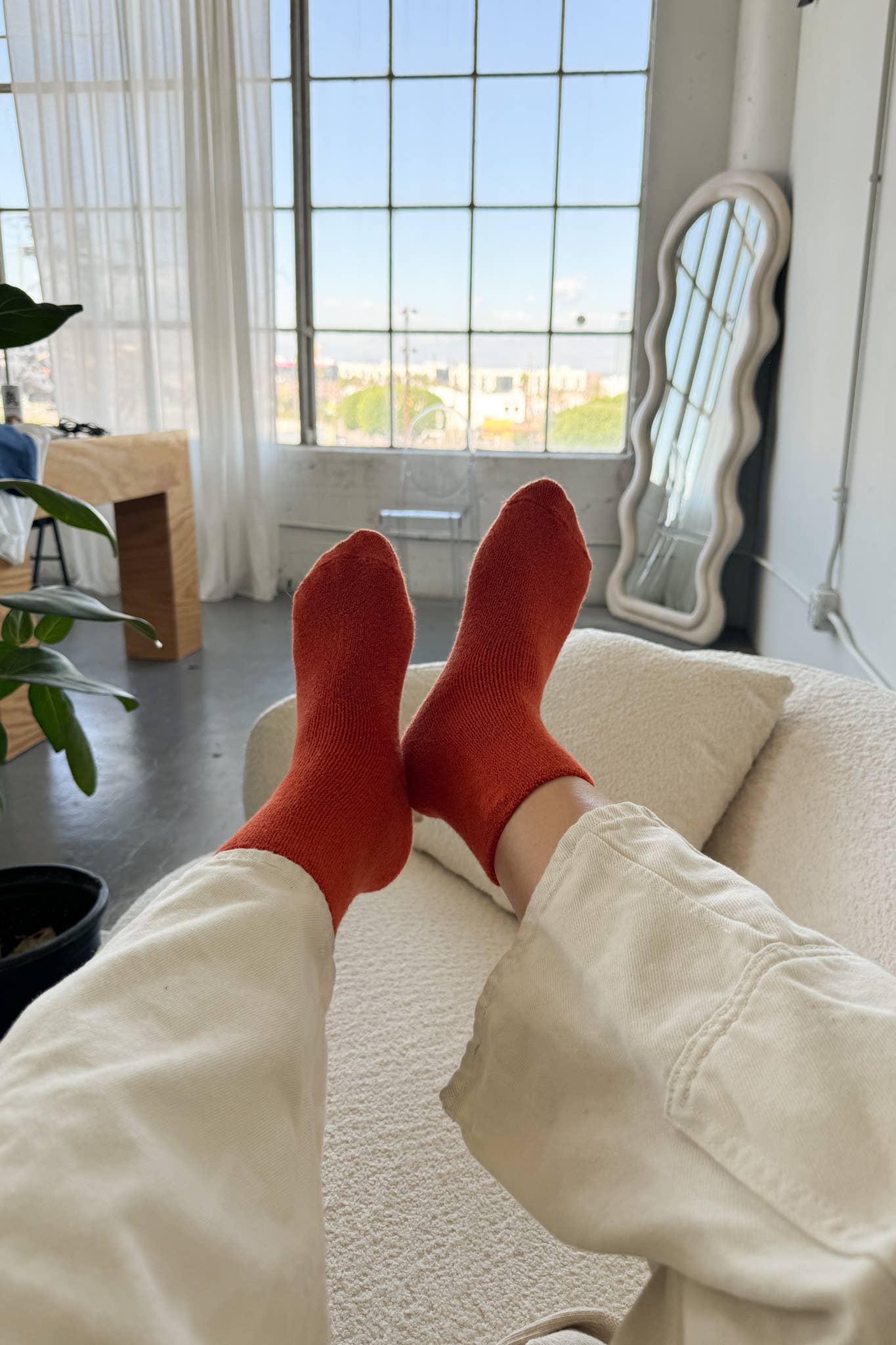 Cloud Socks: Burnt Orange