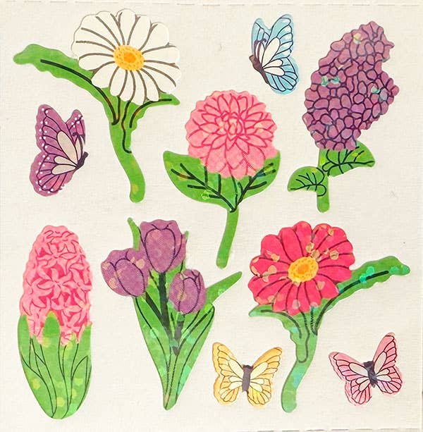 Speckled Spring Flowers Sticker Sheet