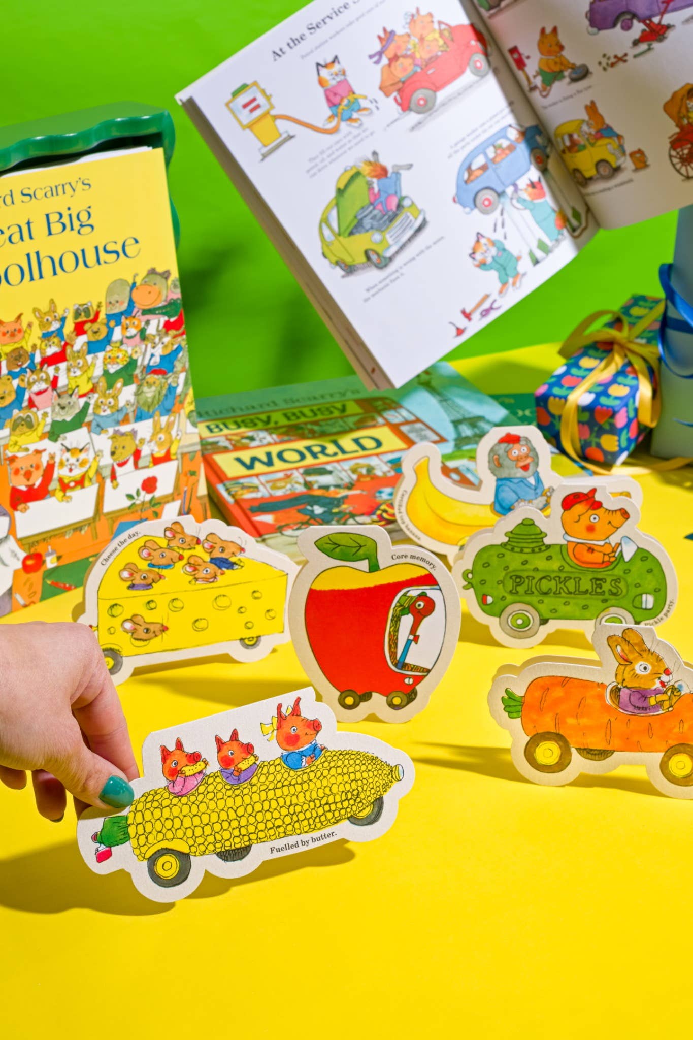 Corn on the Cob Car - Die-cut Card by Richard Scarry