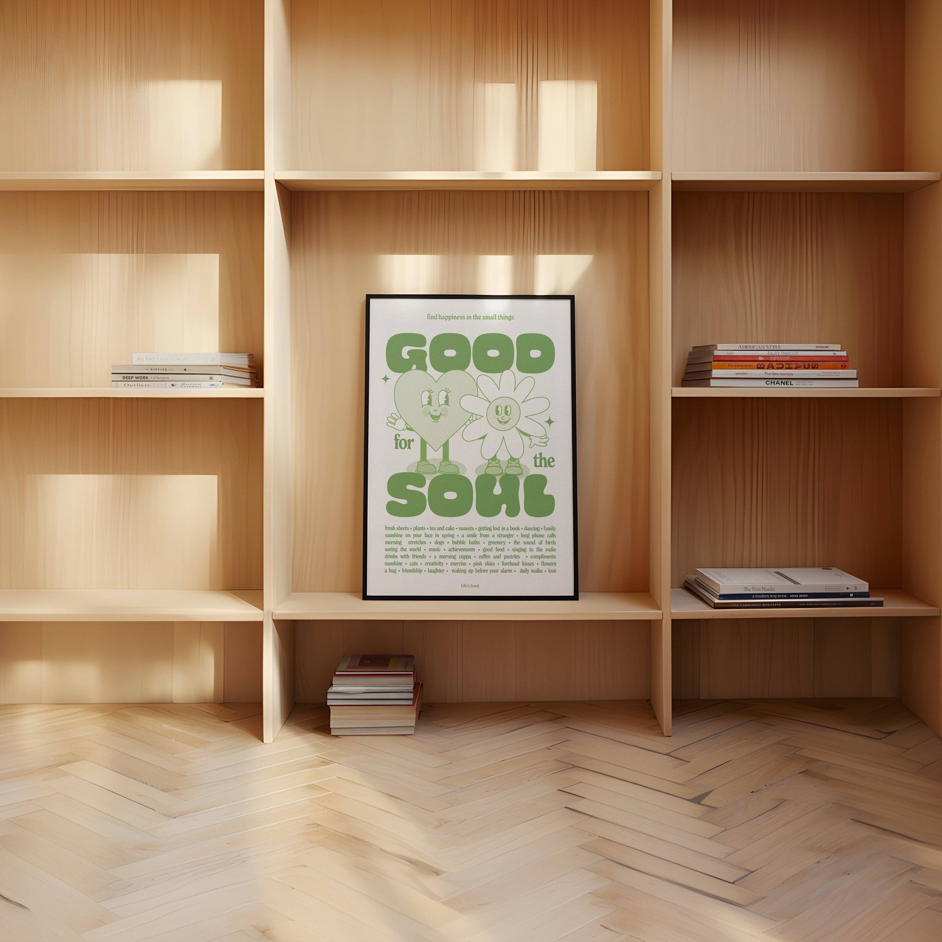 Good For The Soul Print: Green / Unframed / A4