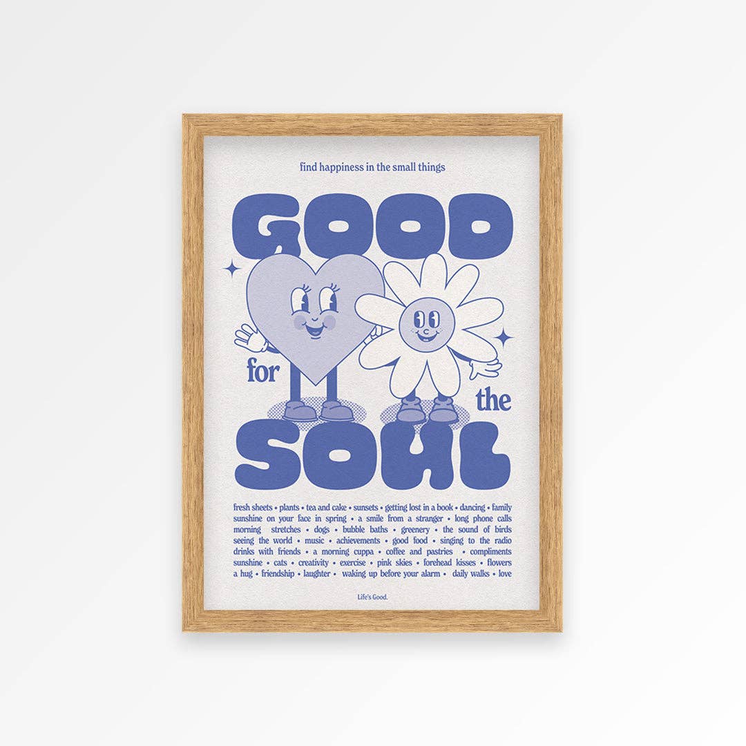 Good For The Soul Print: Green / Unframed / A4