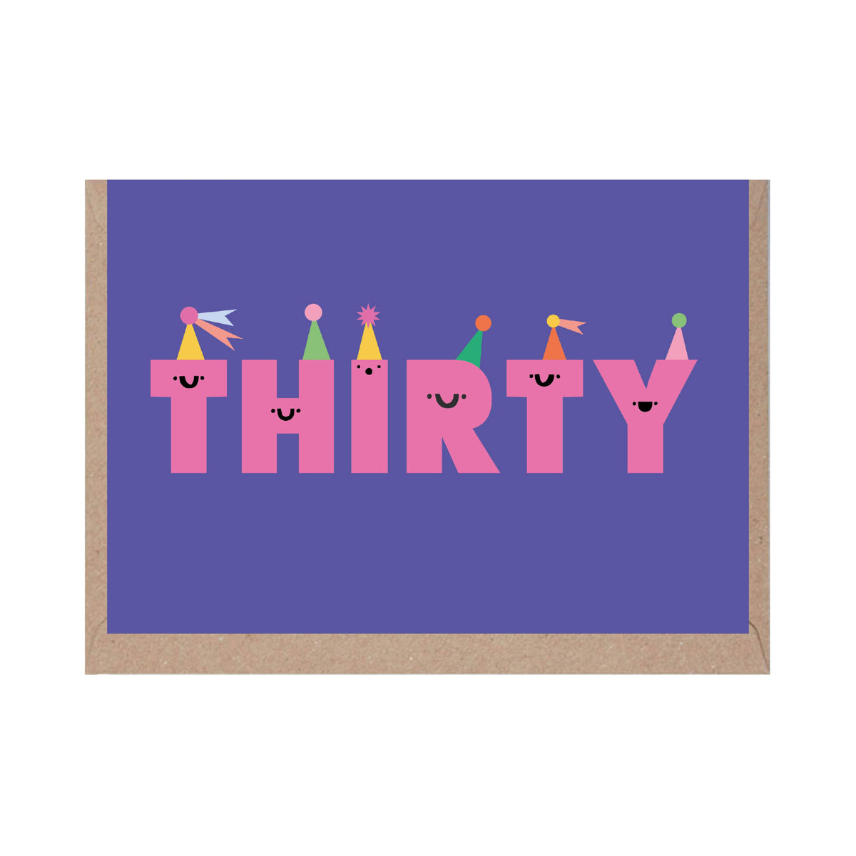 THIRTY - Cute - Fun - Birthday Card - Age - Numbers - Bday