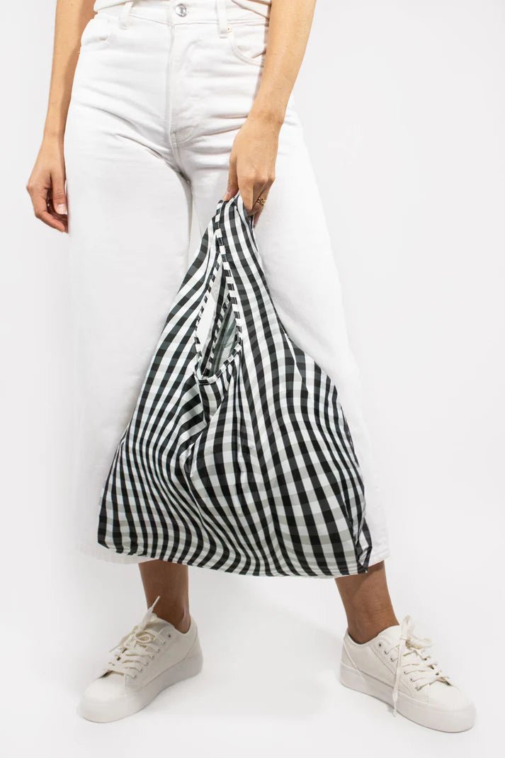 Distorted Gingham I Medium Reusable Bag accessories  bag