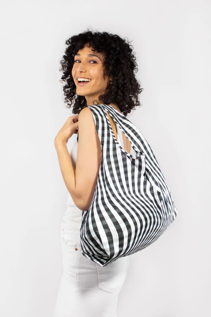 Distorted Gingham I Medium Reusable Bag accessories  bag