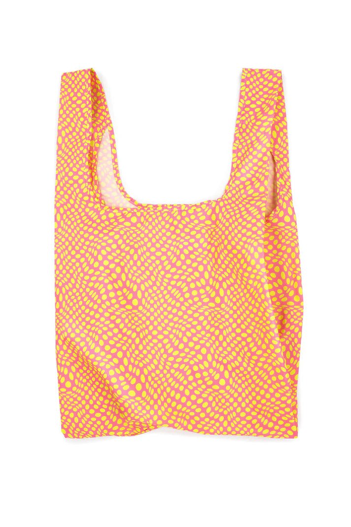Twisted Polka Pink & Yellow I Medium Reusable Bag accessories  bag